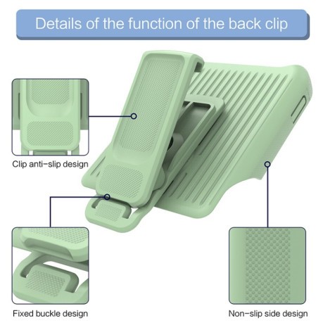 Противоударный чехол Series Back Clip для iPhone 14 - темно-зеленый