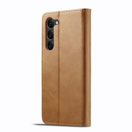 Чохол книжка LCIMEEKE Calf Texture  для Samsung Galaxy S25+ 5G - коричневий