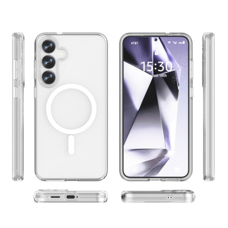Протиударний чохол Terminator Style Transparent MagSafe Magnetic для Samsung Galaxy S25+ 5G - прозорий