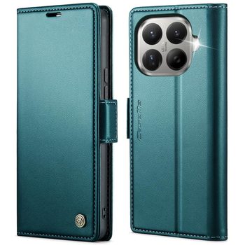 Чехол-книжка CaseMe 023 Butterfly Buckle Litchi Texture RFID Anti-theft Leather на Xiaomi 17T 5G — зелёный