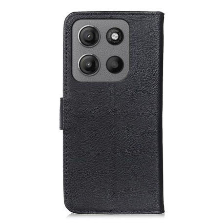 Чехол-книжка KHAZNEH Cowhide Texture на Motorola Moto G15 4G / G05 - черный