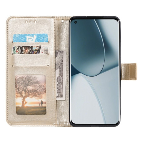 Чохол-книжка Totem Flower для Xiaomi 14T Pro - золотий