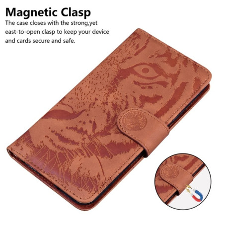 Чехол-книжка Tiger Embossing для Samsung Galaxy A05s - коричневый