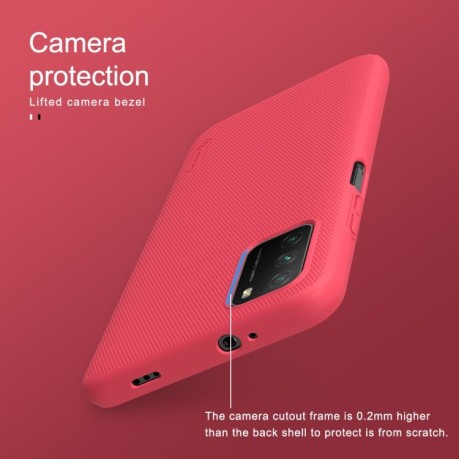 Чехол NILLKIN Frosted Shield на Xiaomi Poco M3 - красный