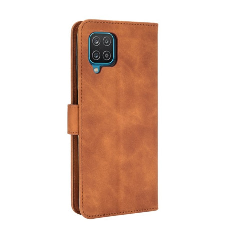 Чехол-книжка Solid Color Skin Feel на Samsung Galaxy A12 / M12 - коричневый