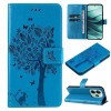 Чехол-книжка Happy Cat Pattern для Xiaomi Redmi Note 14 5G/Poco M7 Pro 5G - синий