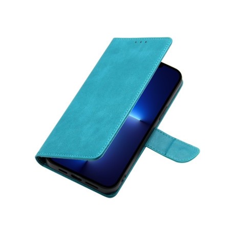 Чохол-книжка Calf Texture Buckle для Reno8 T 4G - синій
