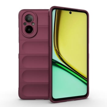 Силіконовий чохол Magic Flannel для Realme C67 4G Global – винно-червоний