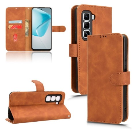 Чохол-книжка Skin Feel Magnetic для Infinix Hot 50 Pro+ - коричневий