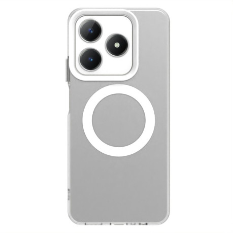 Противоударный чехол MagSafe Holder PC Hybrid для Realme C61/C63/Note 60/Note 60x - белый