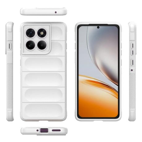 Силиконовый чехол Magic Flannel для Motorola Edge 60 Pro 5G - белый