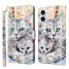 Чехол-книжка 3D Painting для  iPhone 16 Plus - разноцветный