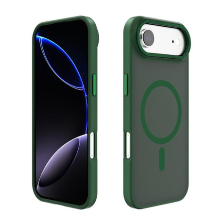 Противоударный чехол Kalebol Metal Lens Frame MagSafe Frosted PC для iPhone Air - зеленый