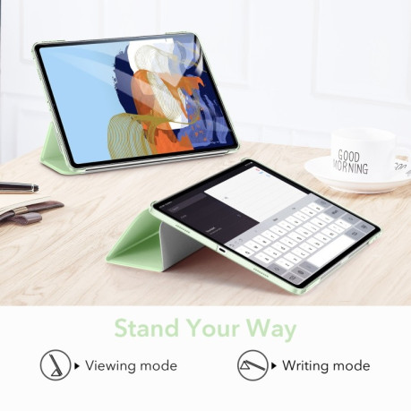 Чехол-книжка ESR Ascend с держателем для Apple Pencil на iPad Pro 11 2021 - мятно-зеленый