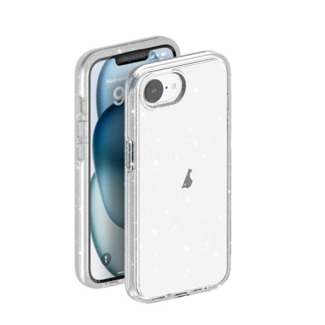 Протиударний чохол Terminator Style Glitter для iPhone 16e - білий
