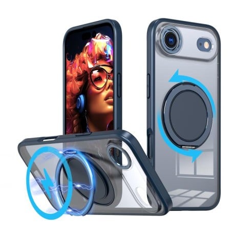 Чохол Kalebol з підставкою 360 та MagSafe на iPhone Air - синій