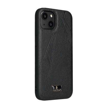 Протиударний чохол Fierre Shann Leather для iPhone 14 Plus - Ox Tendon Black