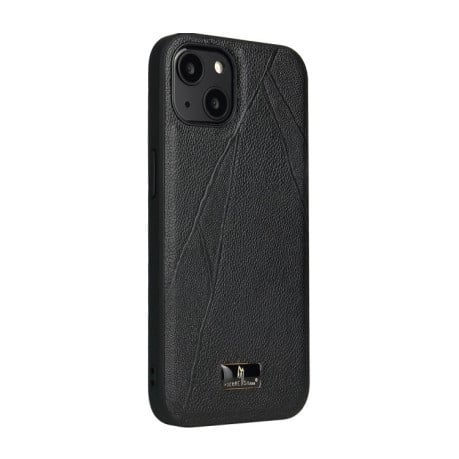 Противоударный чехол Fierre Shann Leather для iPhone 14 Plus - Ox Tendon Black