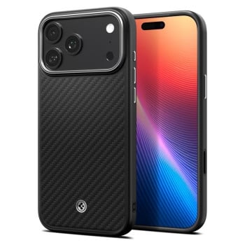 Оригінальний чохол Spigen Enzo Aramid &quot;T&quot; з MagSafe на iPhone 17 Pro - Black and Silver