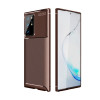 Ударозащитный чехол HMC Carbon Fiber Texture на Samsung Galaxy S21 Ultra - коричневый