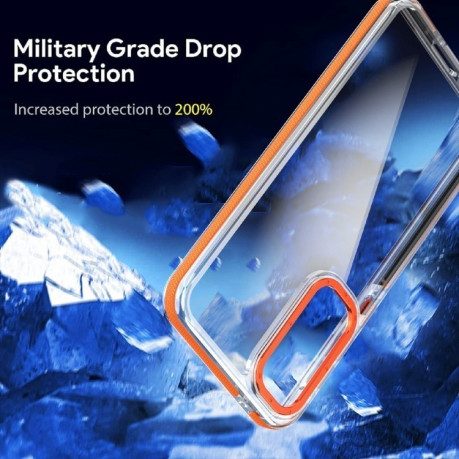 Чехол Dual-Color Clear Acrylic Hybrid для Samsung Galaxy A55 5G - фиолетовый