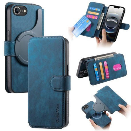 Чехол-книжка CaseNeo MagSafe RFID Anti-theft Retro Leather для iPhone 16e - синий