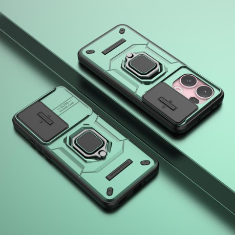 Протиударний чохол Sliding Camshield для OPPO Reno13 Pro 5G Global - зелений
