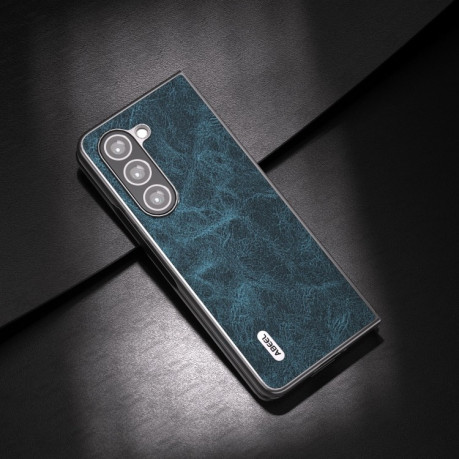 Противоударный чехол ABEEL Dream Litchi Texture для Samsung Galaxy Fold 5 - синий