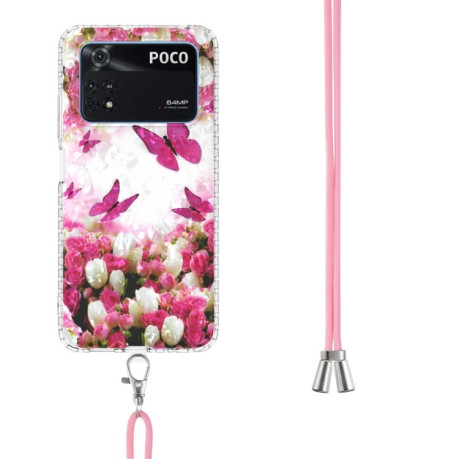 Противоударный чехол 2.0mm Airbag для Xiaomi Poco M4 Pro 4G - Dancing Butterflies