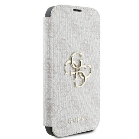 Оригінальний чохол-книжка Guess 4G Metal Logo для iPhone 16 - Pink