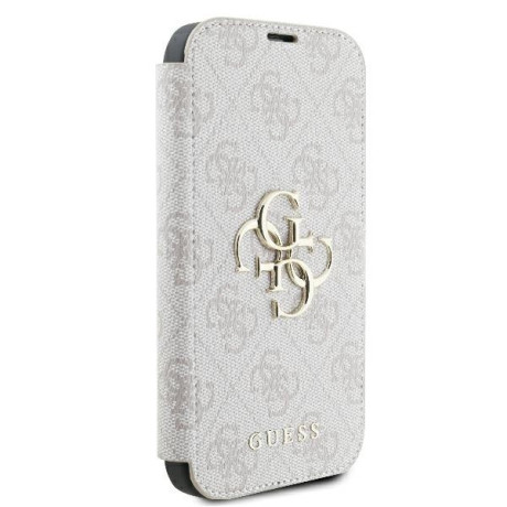 Оригінальний чохол-книжка Guess 4G Metal Logo для iPhone 16 Plus - Pink