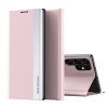 Чехол-книжка Electroplated Ultra-Thin для Samsung Galaxy S22 Ultra 5G - розовый