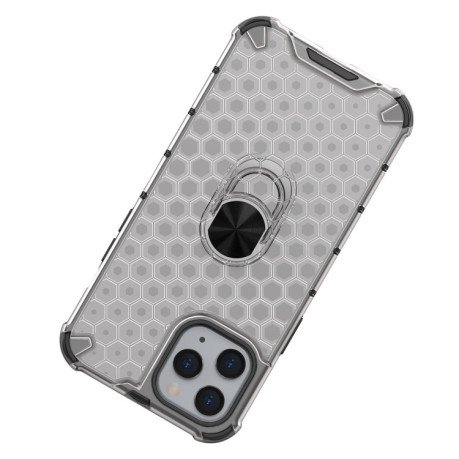 Протиударний чохол Honeycomb Ring Holder на iPhone 12 Mini - червоний