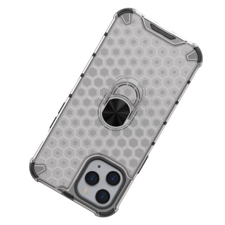 Протиударний чохол Honeycomb Ring Holder на iPhone 12 Pro Max - синій
