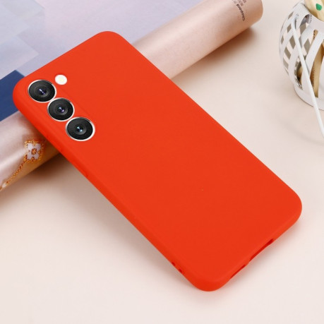 Силиконовый чехол Solid Color Liquid Silicone на Samsung Galaxy S23 5G - красный