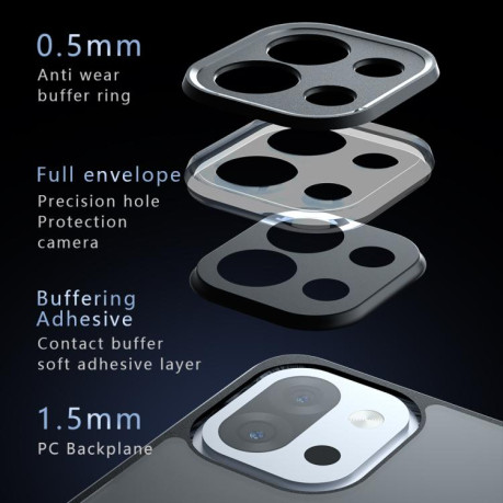 Противоударный чехол Armor Precise Hole PC Hybrid TPU для OnePlus 13T - черный