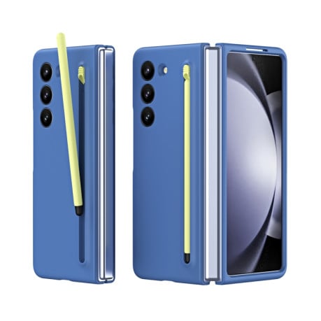 Противоударный чехол Integrated with Pen Slot для Samsung Galaxy  Fold 6 - синий