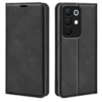 Чохол-книжка у стилі Retro, з м'яким покриттям Skin Feel, діловий дизайн на Realme C85 Pro 4G — сірий