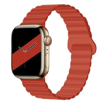 Ремешок Reverse Buckle Magnetic для Apple Watch 10 46mm/Ultra 49mm / Series 8/7 45mm / 44mm / 42mm/45mm/44mm/42mm - красный