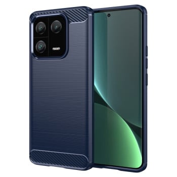 Протиударний чохол Brushed Texture Carbon Fiber на Xiaomi 13 Pro - синій