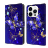 Чехол-книжка Crystal 3D Shockproof Protective Leather для iPhone 15 Pro - Butterfly