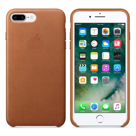 Кожаный Чехол Leather Case Saddle Brown на iPhone 7 Plus/8 Plus