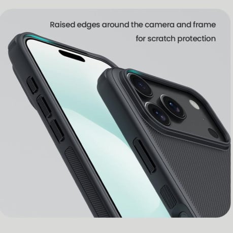 Чехол NILLKIN Frosted Shield Pro гибрид с матовым покрытием на iPhone 17 Pro Max - черный