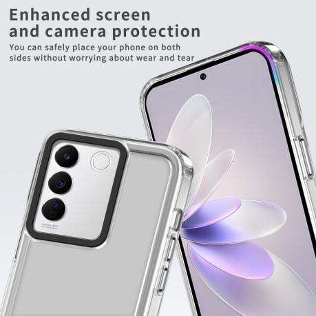 Противоударный чехол Acrylic для Vivo V27e/Y200/V29e 5G Taiwan/V30 Lite - прозрачно-фиолетовый