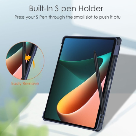 Чехол-книжка Three-fold для Xiaomi Pad 5 / 5 Pro - синий