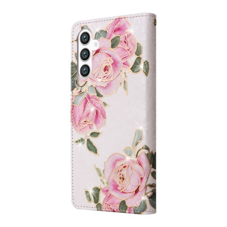 Чохол-книжка Bronzing Painting RFID для Samsung Galaxy S24 5G - Flower