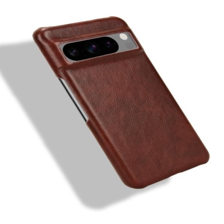 Чехол  Litchi Texture для Google Pixel 8 Pro - коричневый