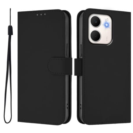 Чохол-книжка з м'яким покриттям (Skin Feel) зі шнурком на OPPO A5X 4G / 5G Global - чорний