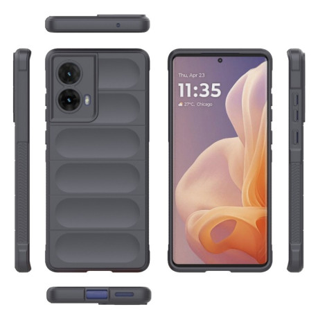 Силіконовий чохол Magic Flannel для Motorola Moto G85 5G Global - темно-сірий