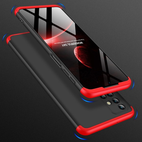 Противоударный чехол GKK Three Stage Splicing на Samsung Galaxy M31s - черно-красный